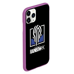 Чехол iPhone 11 Pro матовый Rainbow six siege logo, цвет: 3D-фиолетовый — фото 2