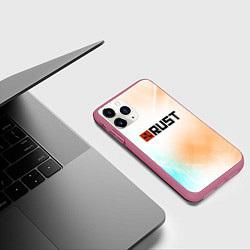 Чехол iPhone 11 Pro матовый RUST gradient, цвет: 3D-малиновый — фото 2