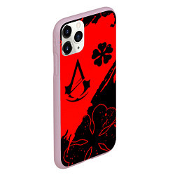 Чехол iPhone 11 Pro матовый Assassins Creed logo clewer, цвет: 3D-розовый — фото 2