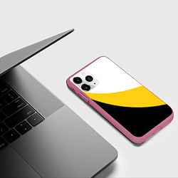 Чехол iPhone 11 Pro матовый За веру царя и святую триединую Русь Большой герб, цвет: 3D-малиновый — фото 2