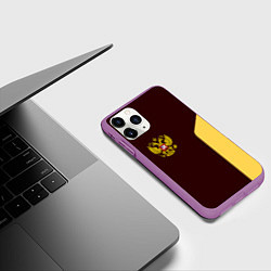Чехол iPhone 11 Pro матовый Россия ретро стиль, цвет: 3D-фиолетовый — фото 2