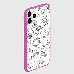 Чехол iPhone 11 Pro матовый Космически, цвет: 3D-фиолетовый — фото 2