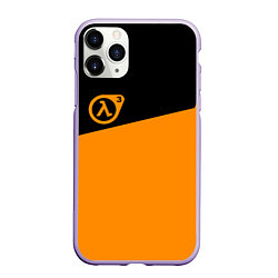 Чехол iPhone 11 Pro матовый Half life orange game, цвет: 3D-светло-сиреневый