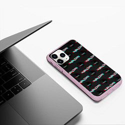 Чехол iPhone 11 Pro матовый Ninja team fortnite bloger, цвет: 3D-розовый — фото 2