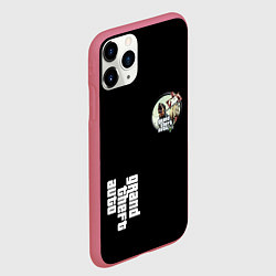 Чехол iPhone 11 Pro матовый GTA 5 logo, цвет: 3D-малиновый — фото 2