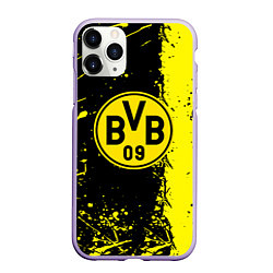 Чехол iPhone 11 Pro матовый Borussia fc краски, цвет: 3D-светло-сиреневый