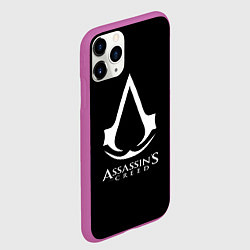 Чехол iPhone 11 Pro матовый Assassins Creed logo game, цвет: 3D-фиолетовый — фото 2