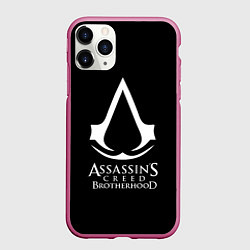 Чехол iPhone 11 Pro матовый Assassins Creed brotherhood, цвет: 3D-малиновый