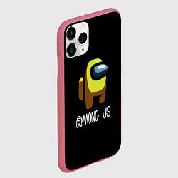 Чехол iPhone 11 Pro матовый Among us жёлтый, цвет: 3D-малиновый — фото 2