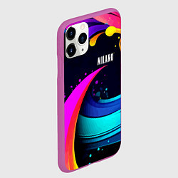 Чехол iPhone 11 Pro матовый Neon abstraction - Milano, цвет: 3D-фиолетовый — фото 2