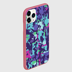 Чехол iPhone 11 Pro матовый Абстрактный фон со спортивным узором, цвет: 3D-малиновый — фото 2
