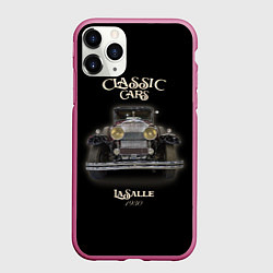 Чехол iPhone 11 Pro матовый Классические автомобили Cadillac LaSalle, цвет: 3D-малиновый