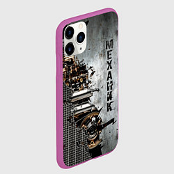 Чехол iPhone 11 Pro матовый Механик железный, цвет: 3D-фиолетовый — фото 2