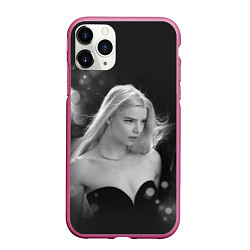 Чехол iPhone 11 Pro матовый Actress - Anya Taylor - Joy, цвет: 3D-малиновый