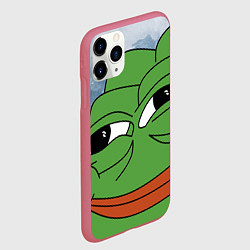 Чехол iPhone 11 Pro матовый Хитрый лягушонок пепе, цвет: 3D-малиновый — фото 2