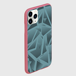 Чехол iPhone 11 Pro матовый Абстракция разбитое стекло, цвет: 3D-малиновый — фото 2