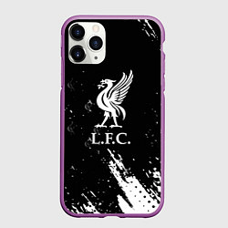 Чехол iPhone 11 Pro матовый Liverpool краски фк, цвет: 3D-фиолетовый