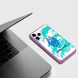 Чехол iPhone 11 Pro матовый Elder Scrolls logo, цвет: 3D-фиолетовый — фото 2