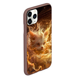 Чехол iPhone 11 Pro матовый Волшебный дух лисенок, цвет: 3D-коричневый — фото 2