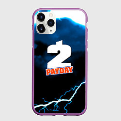 Чехол iPhone 11 Pro матовый Payday 2 storm, цвет: 3D-фиолетовый