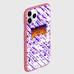 Чехол iPhone 11 Pro матовый Doom neon retro, цвет: 3D-малиновый — фото 2