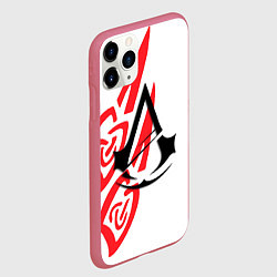 Чехол iPhone 11 Pro матовый Assassins Creed wild, цвет: 3D-малиновый — фото 2