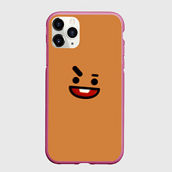 Чехол iPhone 11 Pro матовый BT21 Shooky, цвет: 3D-малиновый