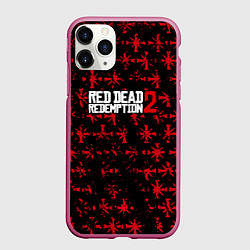 Чехол iPhone 11 Pro матовый Red dead redemption x farcry pattern, цвет: 3D-малиновый