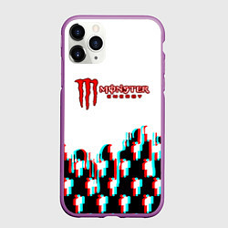 Чехол iPhone 11 Pro матовый Billie Eilish x Monster energy, цвет: 3D-фиолетовый
