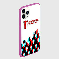 Чехол iPhone 11 Pro матовый Billie Eilish x Monster energy, цвет: 3D-фиолетовый — фото 2