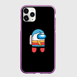 Чехол iPhone 11 Pro матовый Among us персонаж Hilda, цвет: 3D-фиолетовый