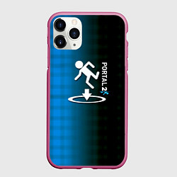 Чехол iPhone 11 Pro матовый Portal pattern geometry, цвет: 3D-малиновый