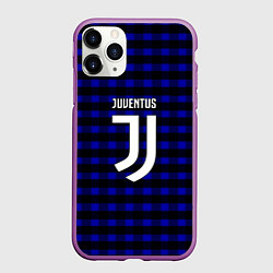 Чехол iPhone 11 Pro матовый Ювентус паттерн, цвет: 3D-фиолетовый