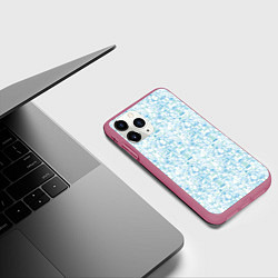 Чехол iPhone 11 Pro матовый Дудл - паттерн звери рисованные лайнарт, цвет: 3D-малиновый — фото 2