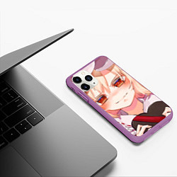 Чехол iPhone 11 Pro матовый Touhou Project Фландр Скарлет с подарком в форме с, цвет: 3D-фиолетовый — фото 2