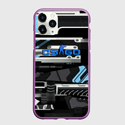 Чехол iPhone 11 Pro матовый CS GO vulkan steel, цвет: 3D-фиолетовый