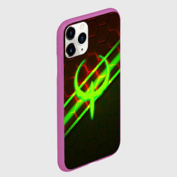 Чехол iPhone 11 Pro матовый Квейк броня палача, цвет: 3D-фиолетовый — фото 2