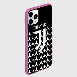 Чехол iPhone 11 Pro матовый Juventus sport club, цвет: 3D-фиолетовый — фото 2