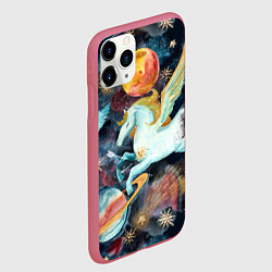 Чехол iPhone 11 Pro матовый Созвездие пегас, цвет: 3D-малиновый — фото 2