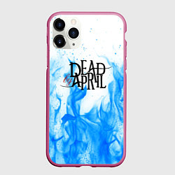 Чехол iPhone 11 Pro матовый Dead by april fire blue, цвет: 3D-малиновый