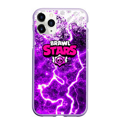 Чехол iPhone 11 Pro матовый Brawl stars storm neon, цвет: 3D-светло-сиреневый