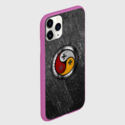 Чехол iPhone 11 Pro матовый Три слезы бога на камне, цвет: 3D-фиолетовый — фото 2