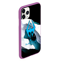 Чехол iPhone 11 Pro матовый The Elder Scrolls краски текстура, цвет: 3D-фиолетовый — фото 2