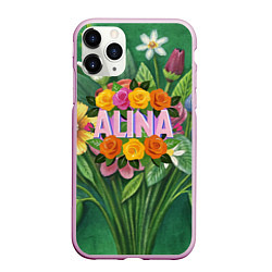 Чехол iPhone 11 Pro матовый Alina roses, цвет: 3D-розовый