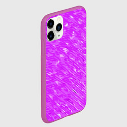 Чехол iPhone 11 Pro матовый Фиолетово-белые мазки, цвет: 3D-фиолетовый — фото 2