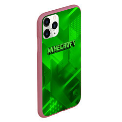 Чехол iPhone 11 Pro матовый Minecraft кислотная геометрия, цвет: 3D-малиновый — фото 2