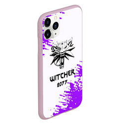 Чехол iPhone 11 Pro матовый The Witcher 2077 неоновые краски, цвет: 3D-розовый — фото 2