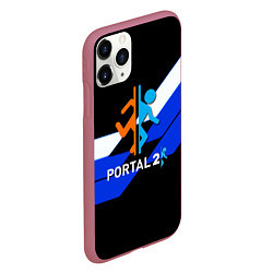 Чехол iPhone 11 Pro матовый Portal geometry, цвет: 3D-малиновый — фото 2