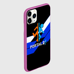 Чехол iPhone 11 Pro матовый Portal geometry, цвет: 3D-фиолетовый — фото 2
