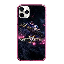 Чехол iPhone 11 Pro матовый Темный ультрамарин Warhammer 40000 space marine 2, цвет: 3D-малиновый